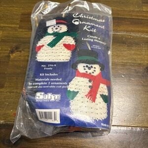 Sulyn NOS Christmas Ornament Kit Frosty the Snowman Beaded Holiday Craft MIP